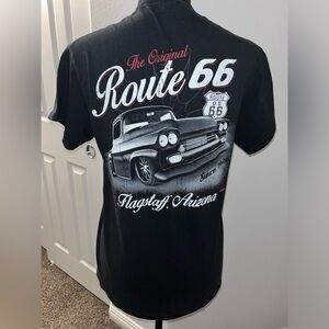 Vintage Route 66 Flagstaff Arizona Graphic Tee | Gildan Black T-Shirt